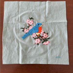 Embroidered Bird Artwork